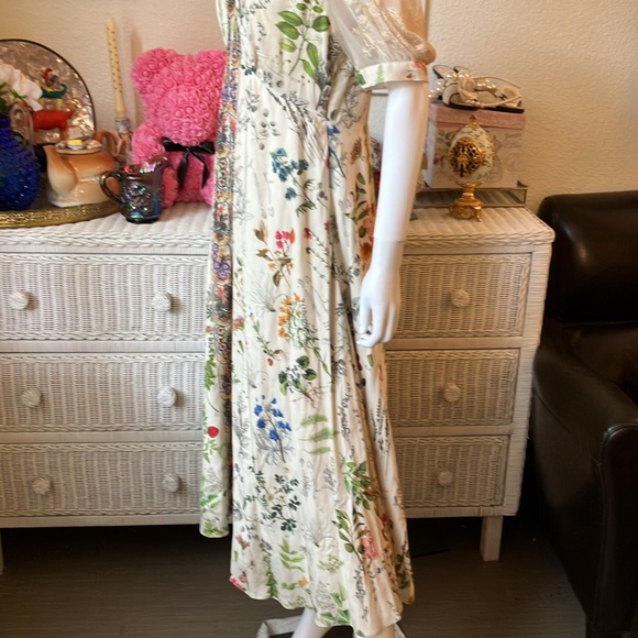 Anthropologie Geisha Designs Donna floral print Midi dress Size Medium - Picture 6 of 12